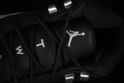 Nike Air Jordan 12 Black Grey Wolf Sneakers