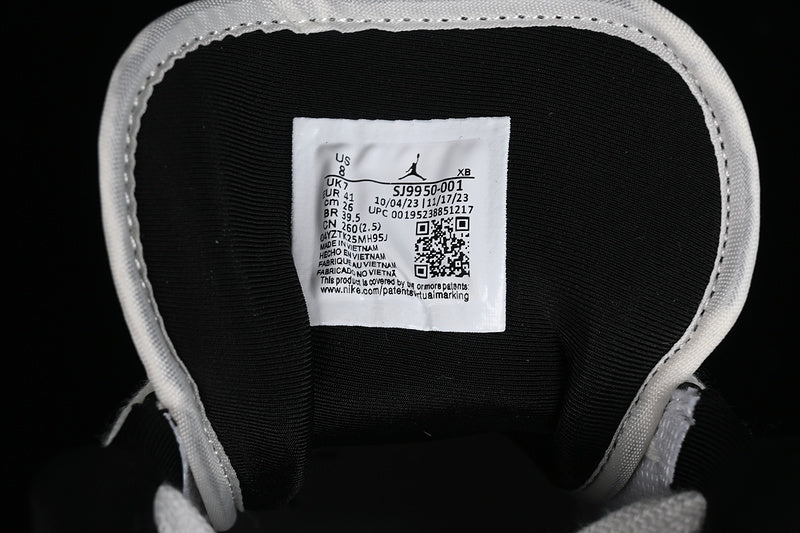 Nike Air Jordan 1 Low LV White Printing Black Sneakers