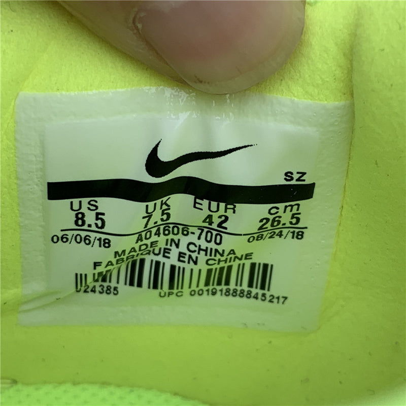 Nike Air Force 1 Low Off-White Volt Fluorescent Green Sneakers
