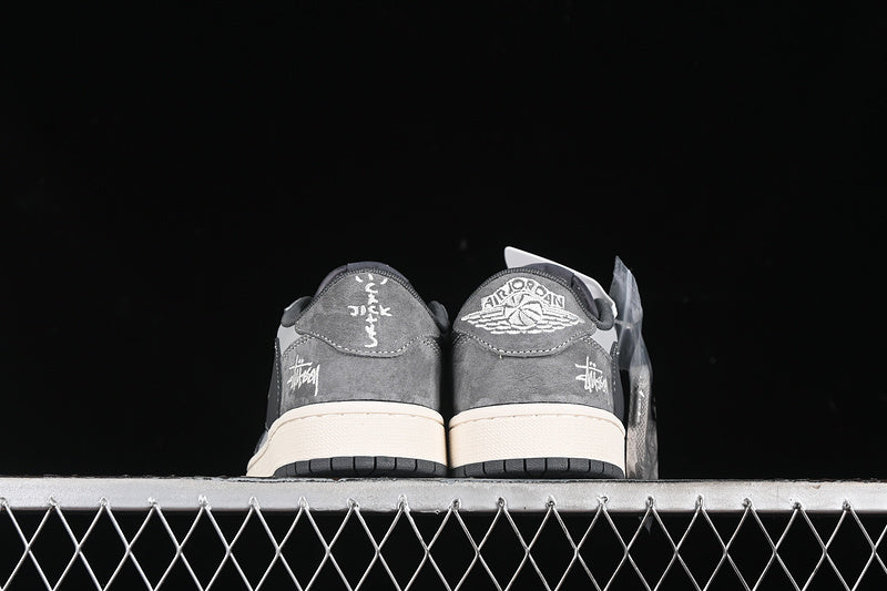 Travis Scott Fragment Design Nike Air Jordan 1 Low OG SP Grey Sneakers