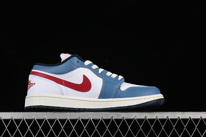 Nike Air Jordan 1 Low Ivory White Armory Navy Sneakers