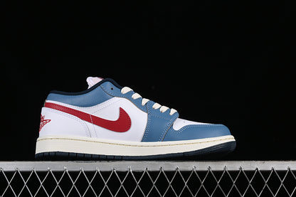 Nike Air Jordan 1 Low Ivory White Armory Navy Sneakers