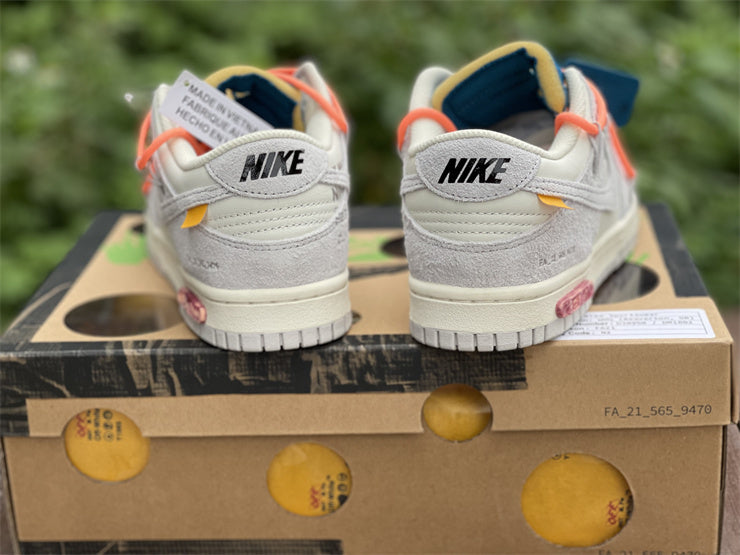 Nike Dunk Low Off-White Lot 19 Of 50 Gray Sneakers