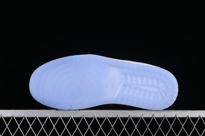 Nike Air Jordan 1 Low White Wolf Grey Aluminum Sneakers