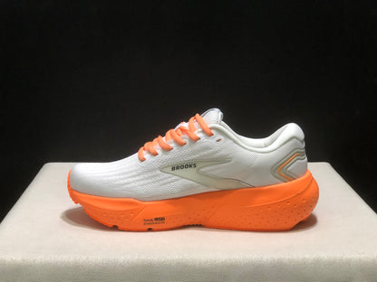 Brooks Glycerin 21 Low-top Casual Running Shoes White/Flourescent Orange