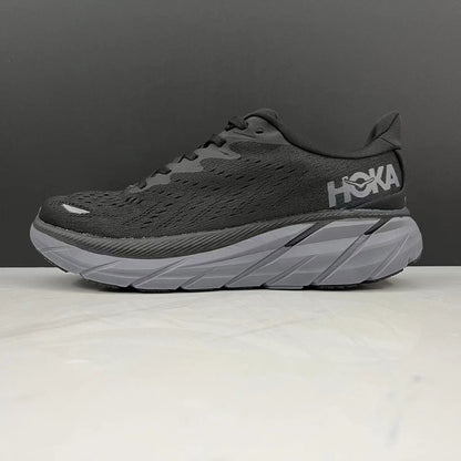 Hoka One One Clifton 8 Fashion Shoes Shock-absorbing Sneakers Black