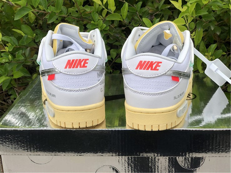 Nike Dunk Low Off-White "Lot 01" White Sneakers