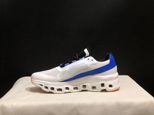 On Running Cloudmonster Anti-Slip Running Shoes Grayish-White/Royal