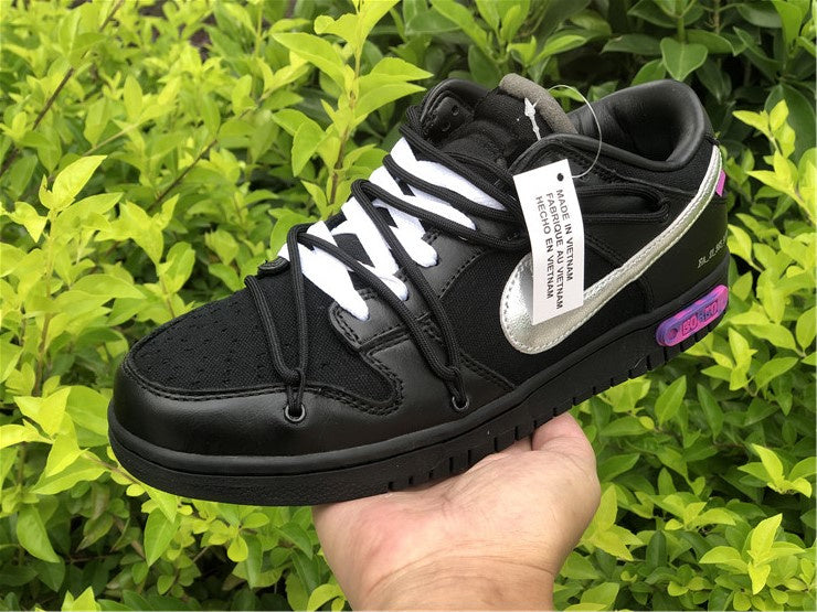 Nike Dunk Off-White Low ¡°50 of 50¡± Black Silver Sneakers