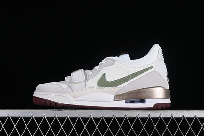 Nike Air Jordan Legacy 312 Year Of The Dragon Sail Metallic Grain Oil Green Grey White Sneakers