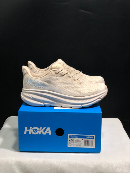 Hoka One One Clifton 9 Running Shoes Athletic Shoes Sneakers Cream