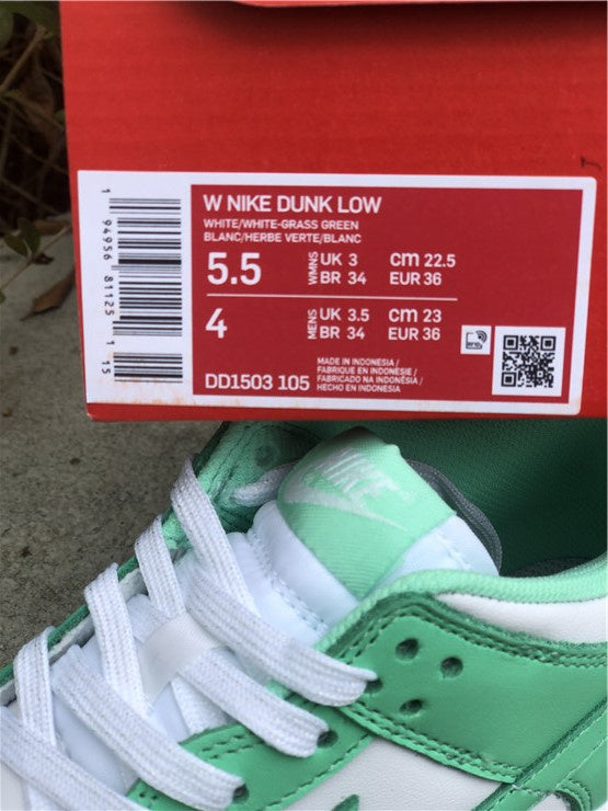 Nike Dunk Low Retro Green Glow White Sneakers