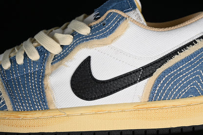 Nike Air Jordan 1 Low SE Denim Blue White Sneakers