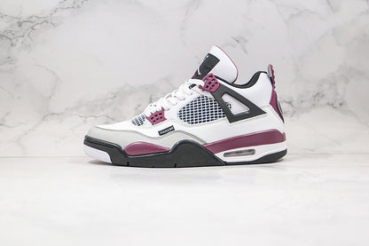 Nike Air Jordan 4 Retro x Paris Saint-Germain Bordeaux 2020 White Purple Sneakers