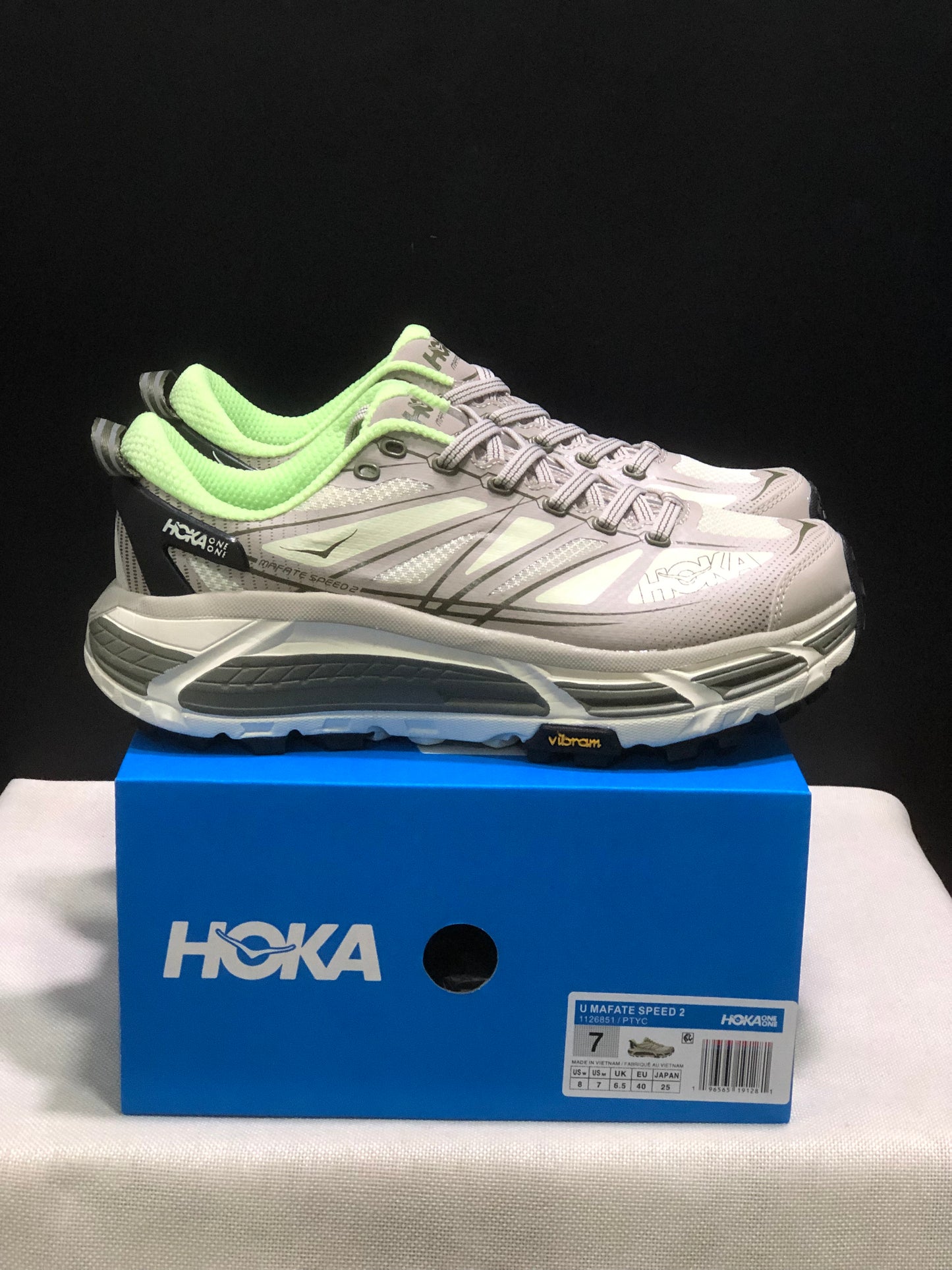 Hoka One One Mafate Speed 2 Mountain Anti-slip Running Shoes Sneakers Gray