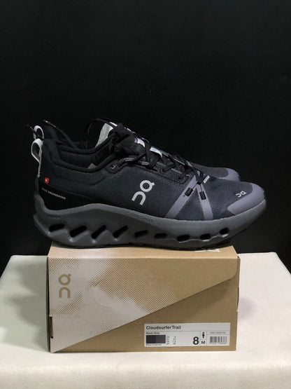 On Running Cloudsurfer Trail Waterproof Comfortable And Breathable Running Shoes Dark Grey/Black
