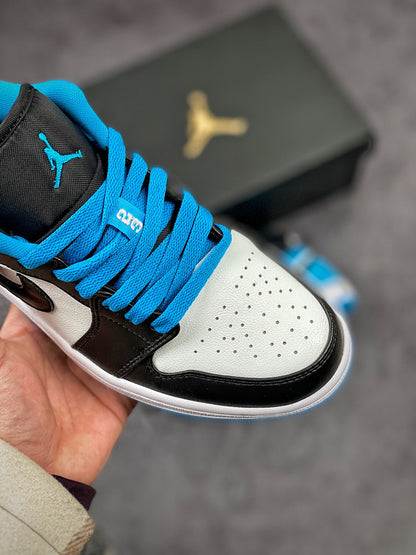 Nike Air Jordan 1 Low Black Blue White Sneakers