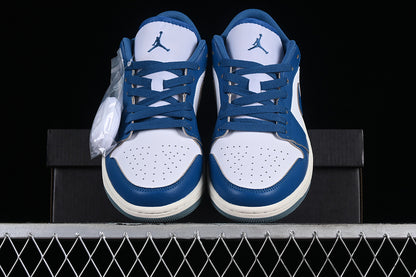 Nike Air Jordan 1 Low White Blue Sneakers