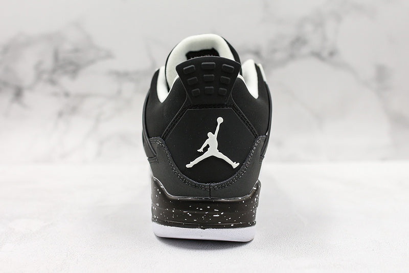 Nike Air Jordan 4 Retro Fear Black White Grey Sneakers