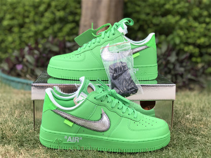 Nike Air Force 1 Low Off-White Brooklyn Green Sneakers