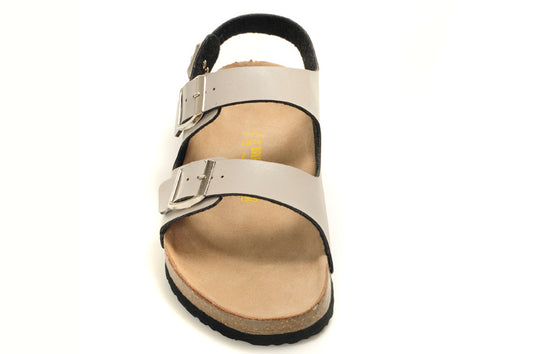 Birkenstock Two-Button Cream Matte Leather Casual Sandals