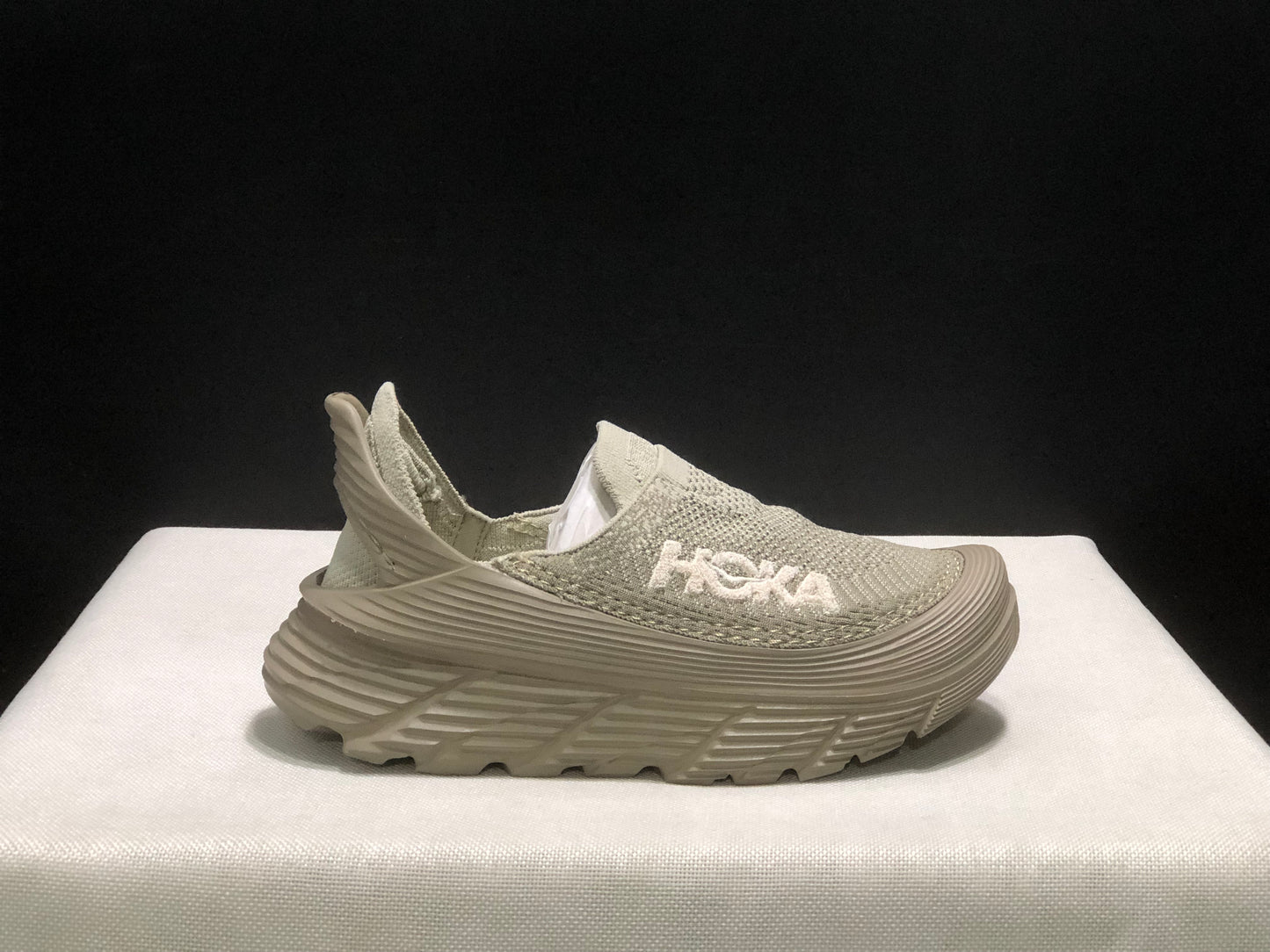 Hoka One One Restore TC Elastic Comfortable Low-top Running Shoes Sneakers Beige