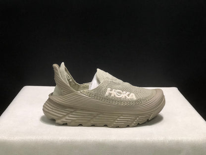 Hoka One One Restore TC Elastic Comfortable Low-top Running Shoes Sneakers Beige