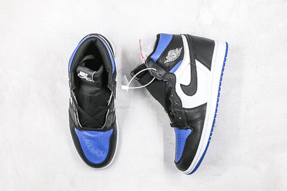 Nike Air Jordan 1 Retro High-Top Royal Toe Gs Black Blue Sneakers