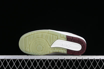 Nike Air Jordan 2 Retro Low Year Of The Dragon Grey Green Sole White Red Sneakers