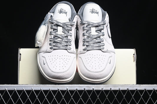 Nike Air Jordan 1 Low Grey White Fashion Sneakers