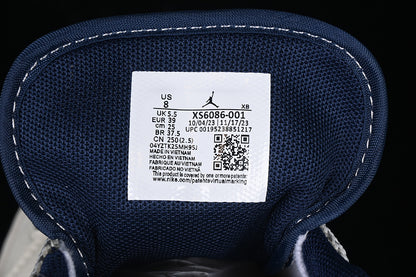 Nike Air Jordan 1 Low Navy Sole Grey White Navy Blue Sneakers