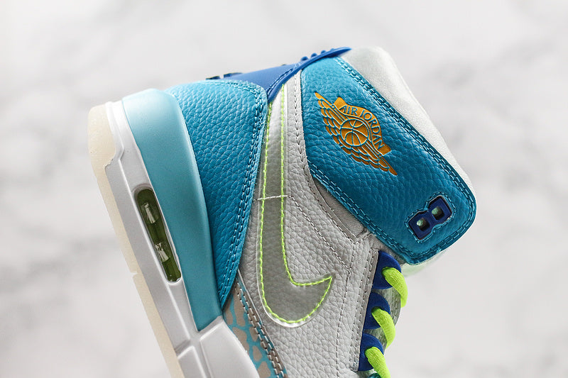 Nike Air Jordan Legacy 312 Just Fly White Blue Sneakers