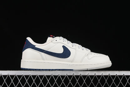 Nike Air Jordan 1 Low Supreme Travis Scott Fragment Design OG SP Blue White Sneakers
