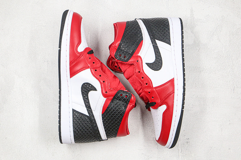 Nike Air Jordan 1 Retro High Satin Snake Chicago Gym Red/Black/White Sneakers