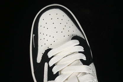Travis Scott Fragment Design Nike Air Jordan 1 Low OG SP White Black Sneakers