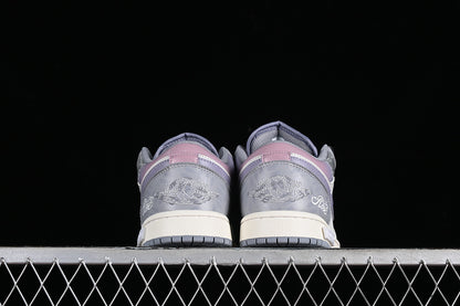 Nike Air Jordan 1 Low Vintage Grey Stealth White Purple Sail Sneakers