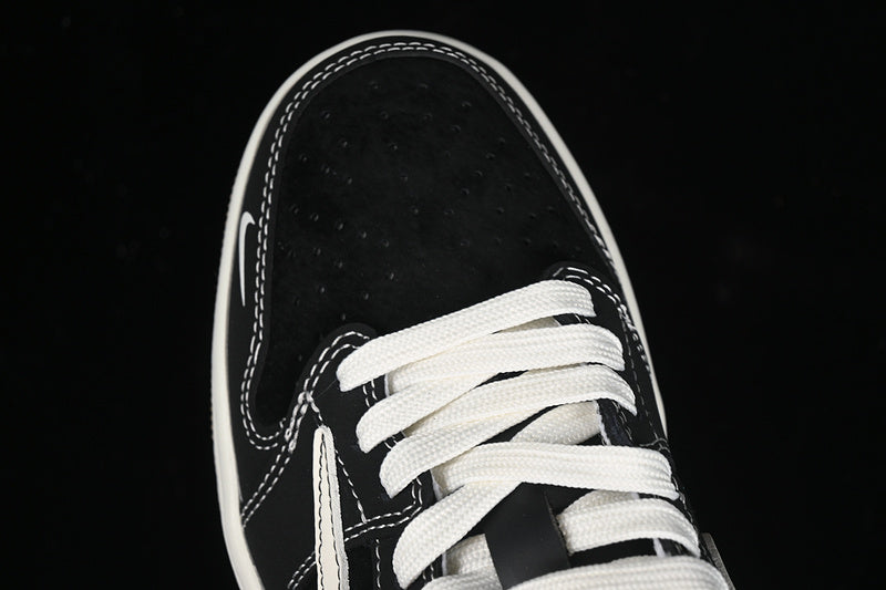 Travis Scott Fragment Design Nike Air Jordan 1 Low OG SP White Sole Black Sneakers