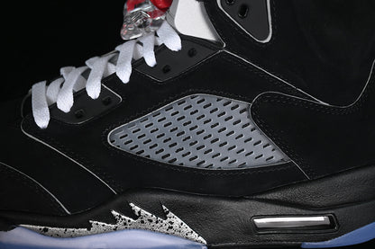 Nike Air Jordan 5 Retro Metallic Silver Black Sneakers
