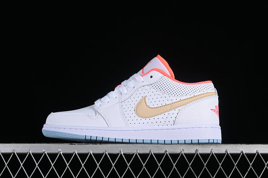Nike Air Jordan 1 Low SE Flash Crimson Psychic Blue Sesame White Sneakers