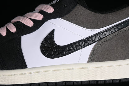 Nike Air Jordan 1 Low Black White Grey Pink Sneakers