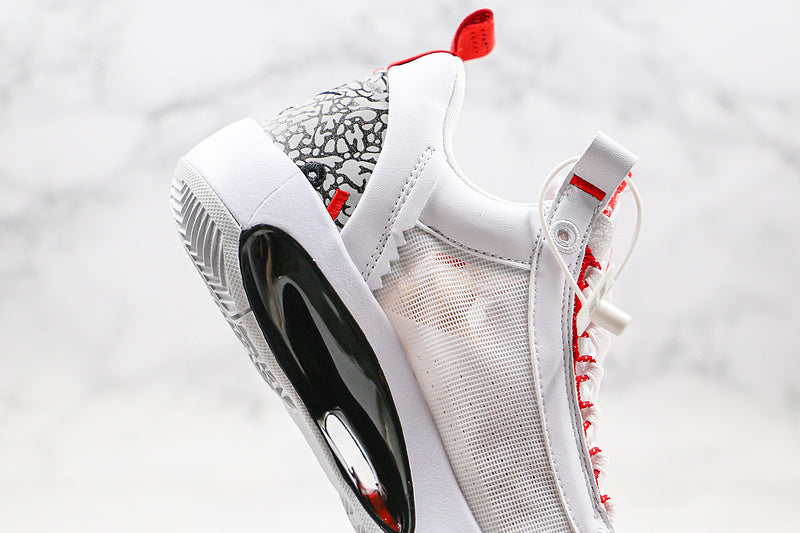 Nike Air Jordan 34 White Red Sneakers