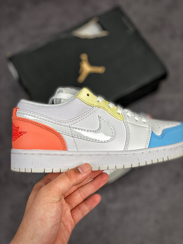 Nike Air Jordan 1 Low "To My First Coach" White Multicolour Sneakers