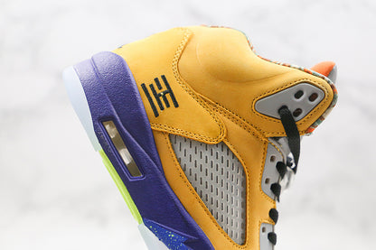 Nike Air Jordan 5 Retro What the Solar Orange Red Yellow Sneakers