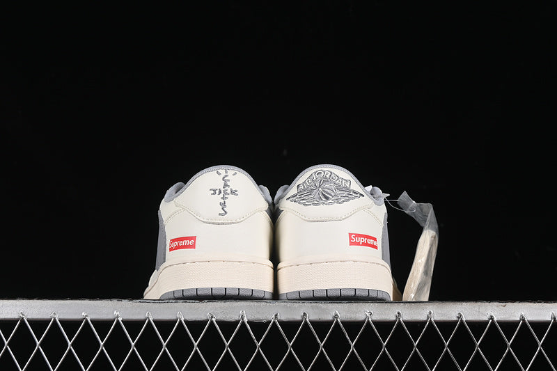 Travis Scott Fragment Design Nike Air Jordan 1 Low OG SP Grey White Casual Sports Shoes