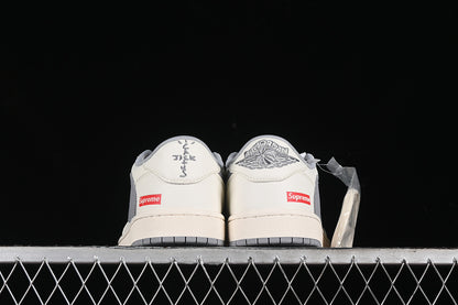 Travis Scott Fragment Design Nike Air Jordan 1 Low OG SP Grey White Casual Sports Shoes