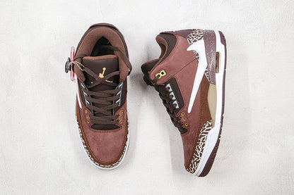 Nike Air Jordan 3 Retro Travis Scott Desert Cement Dark Brown Sneakers