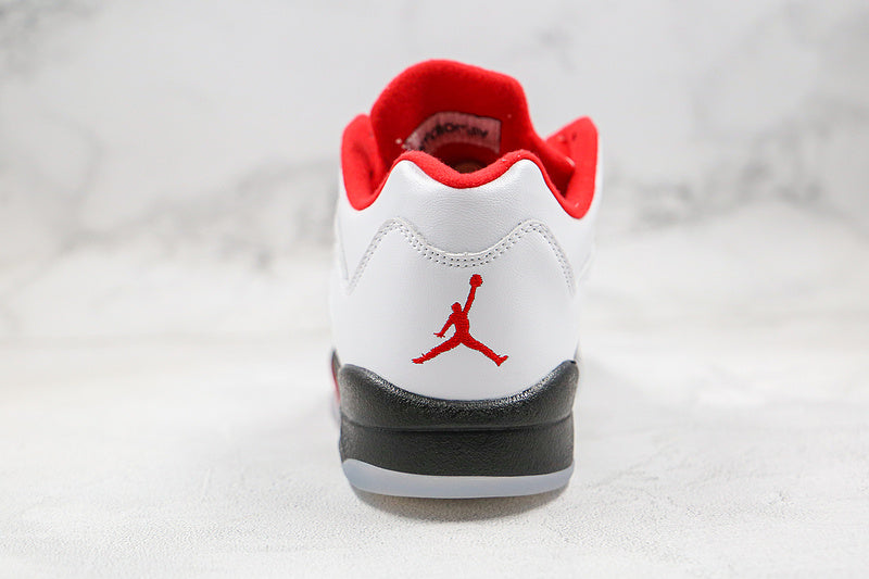 Nike Air Jordan 5 Retro Low-Top White/Fire Red/Black Sneakers