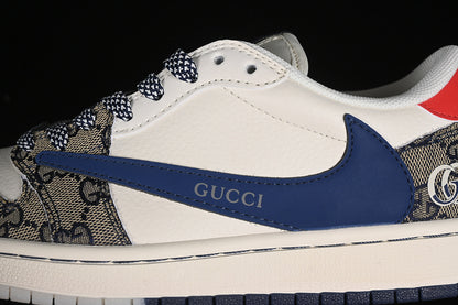 Nike Air Jordan 1 Low OG SP Travis Scott Fragment Design White Grey Blue Red Sneakers