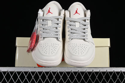 Nike Air Jordan 1 Low Supreme White Sneakers