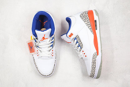 Nike Air Jordan 3 Retro Knicks OG III Orange Blue White Sneakers
